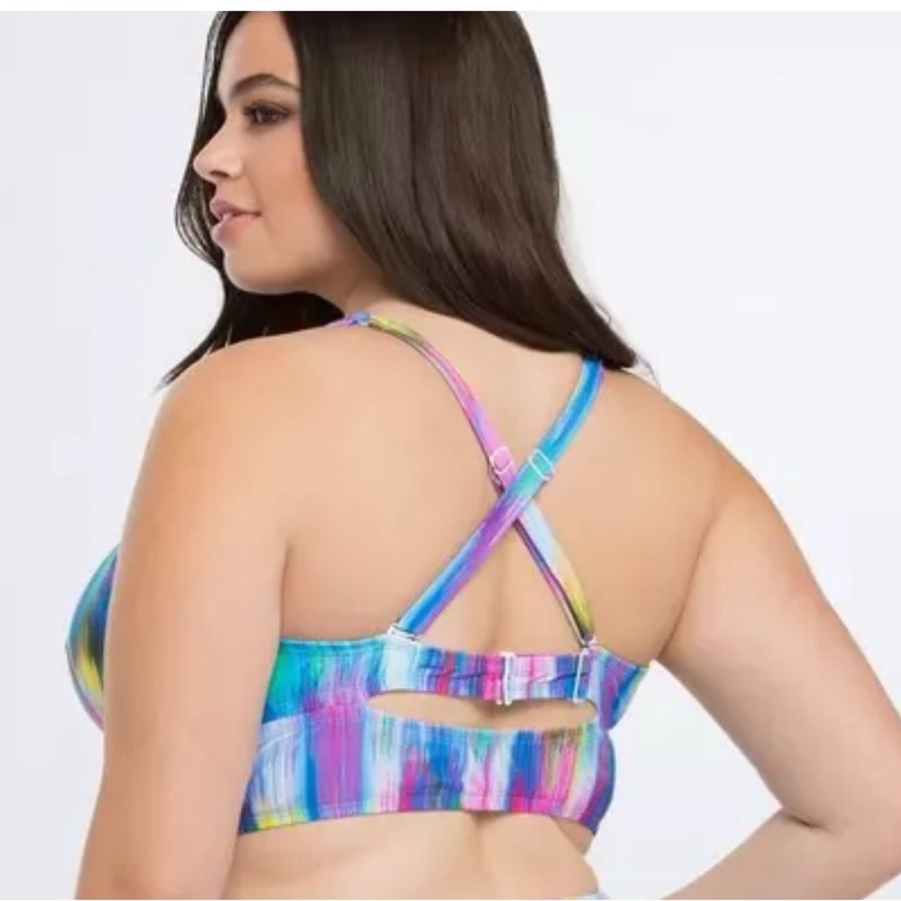 Torrid Multicolor Swim Top - Picture 2 of 4